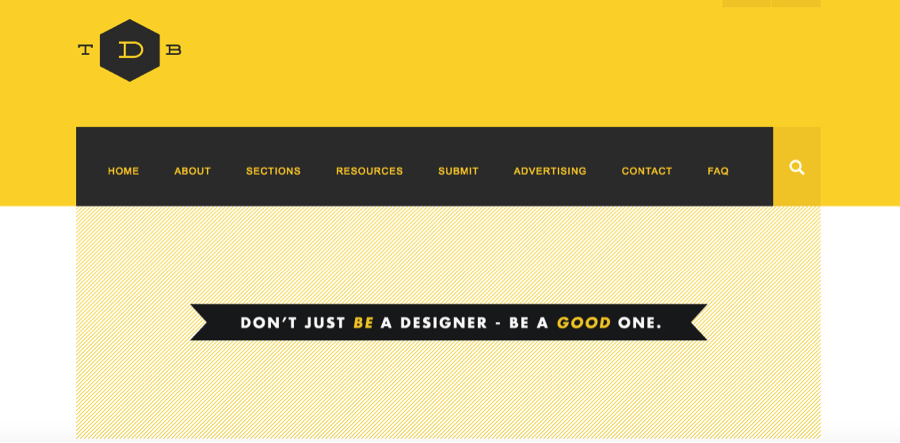 yellow background with text saying to not just be a designer but to be a good designer