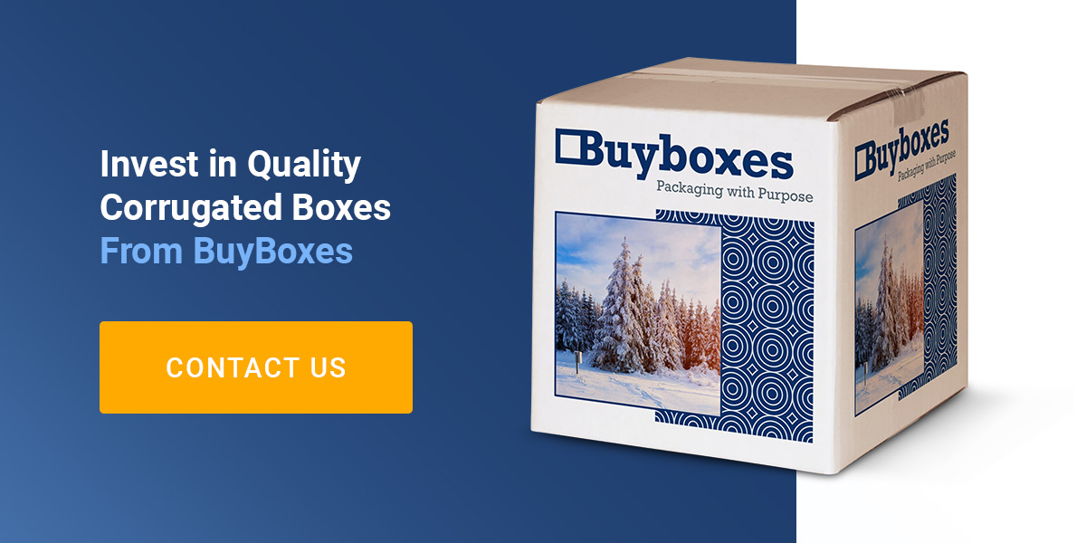 text saying to invest in high quality corrugated Buyboxes